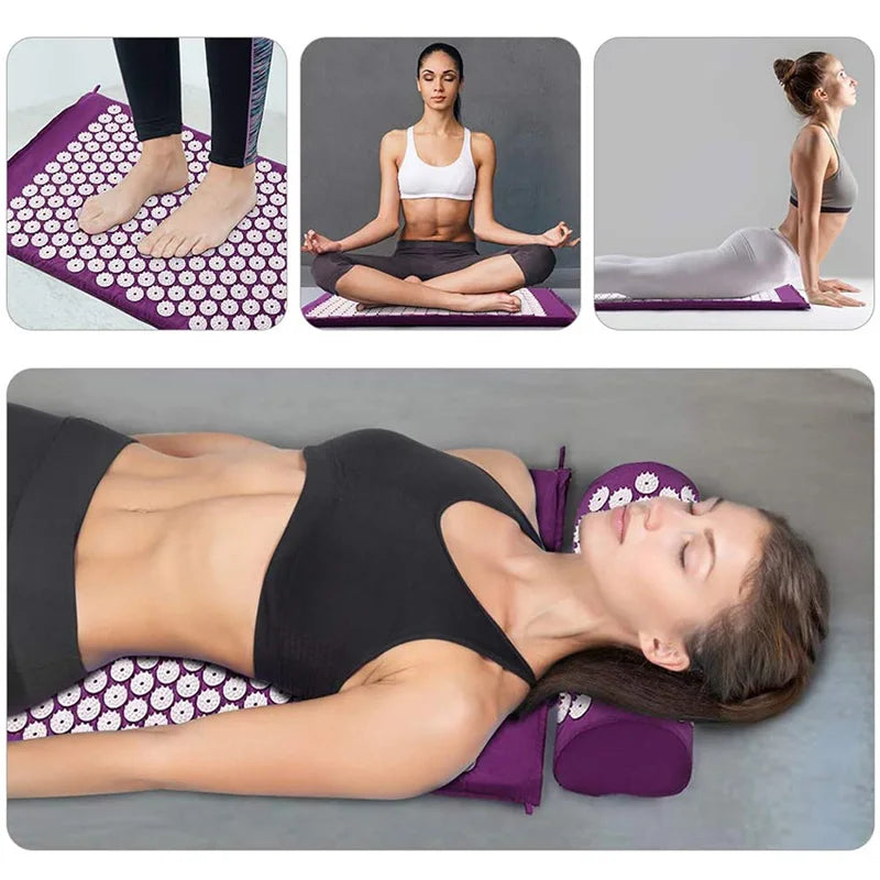 Tapis d'acupression Premium avec coussin – Soulage les tensions et favorise la relaxation