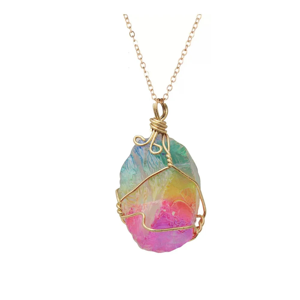 Pendentif en Quartz Naturel SANSHI – Pierre Naturelle Élégante