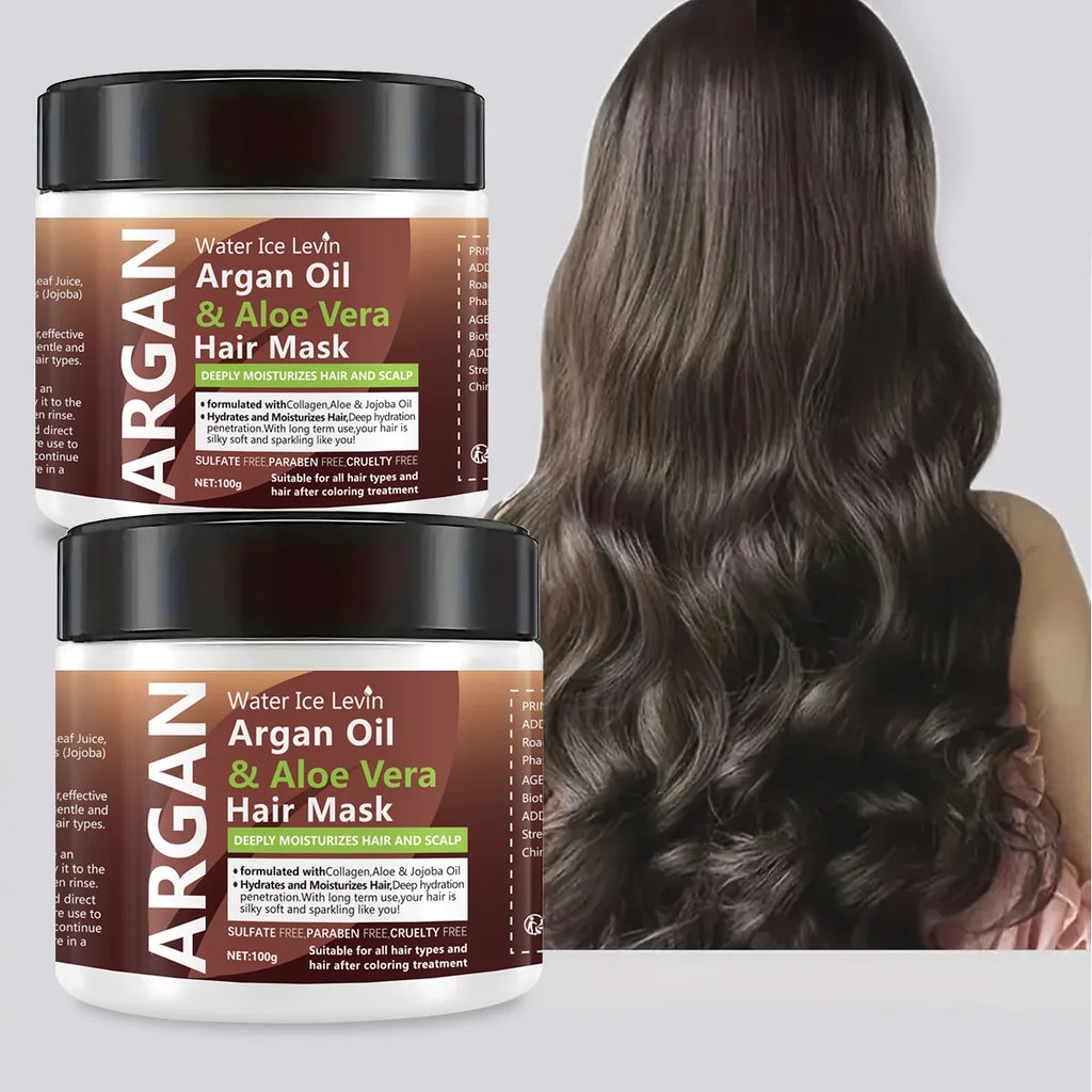 Masque Capillaire à l’Huile d’Argan & Aloe Vera – Nutrition et Hydratation
