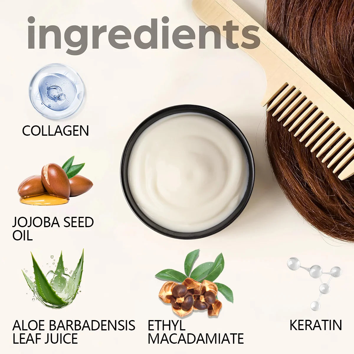 Masque Capillaire à l’Huile d’Argan & Aloe Vera – Nutrition et Hydratation