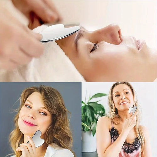 Gua Sha en acier inoxydable – Massage du visage et du corps | IlyTherapie