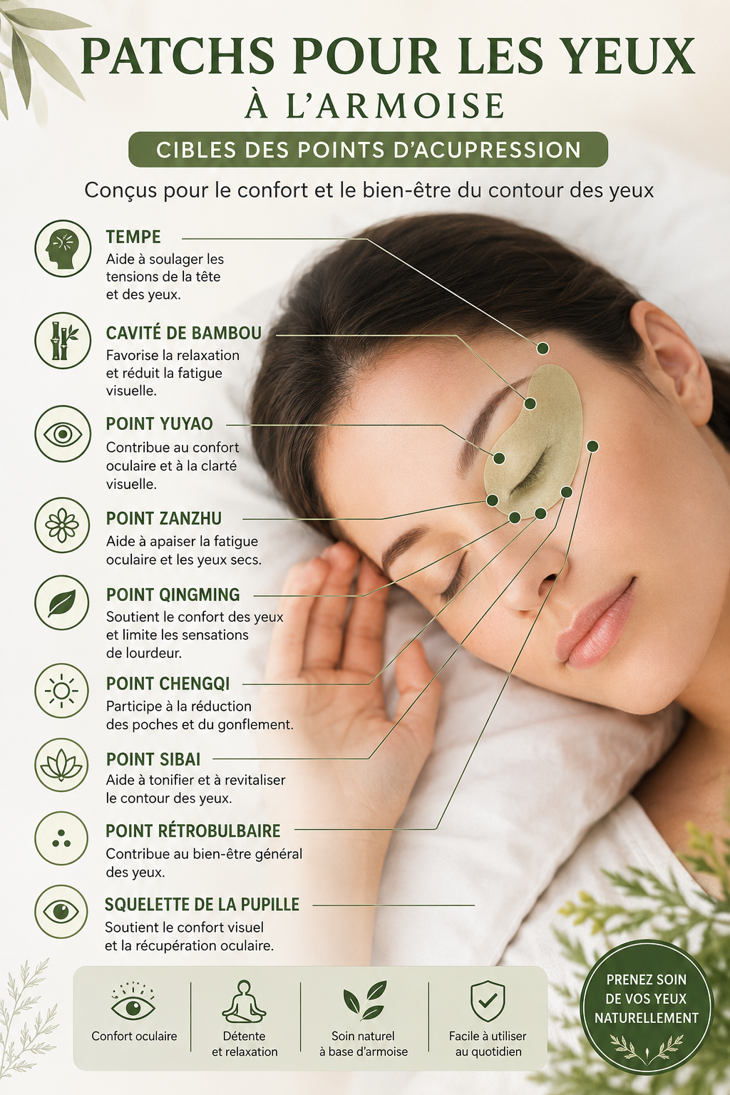 Patchs pour les yeux à l’armoise – Yeux fatigués & confort visuel