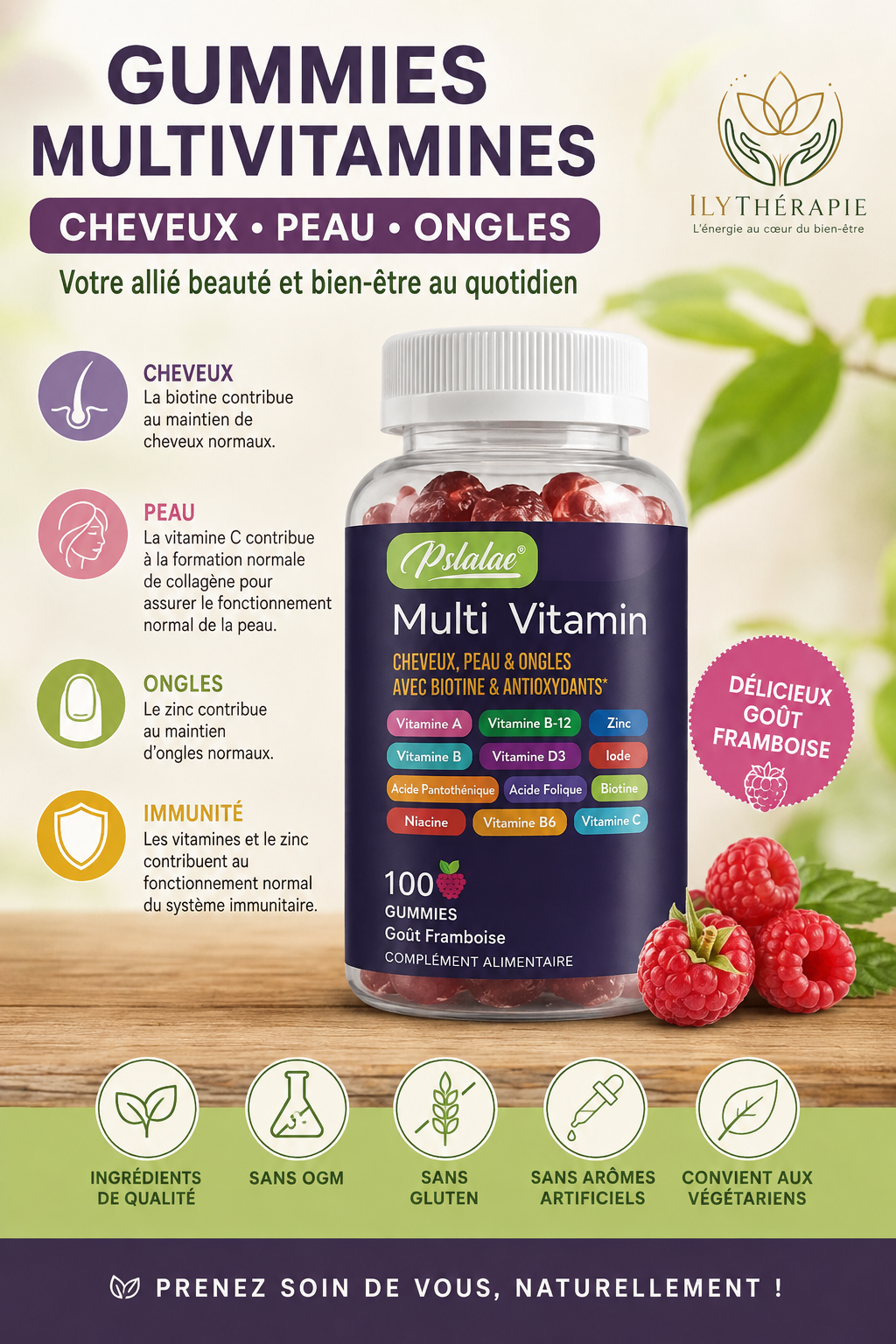 Gummies Multivitamines – Beauté Cheveux, Peau & Ongles