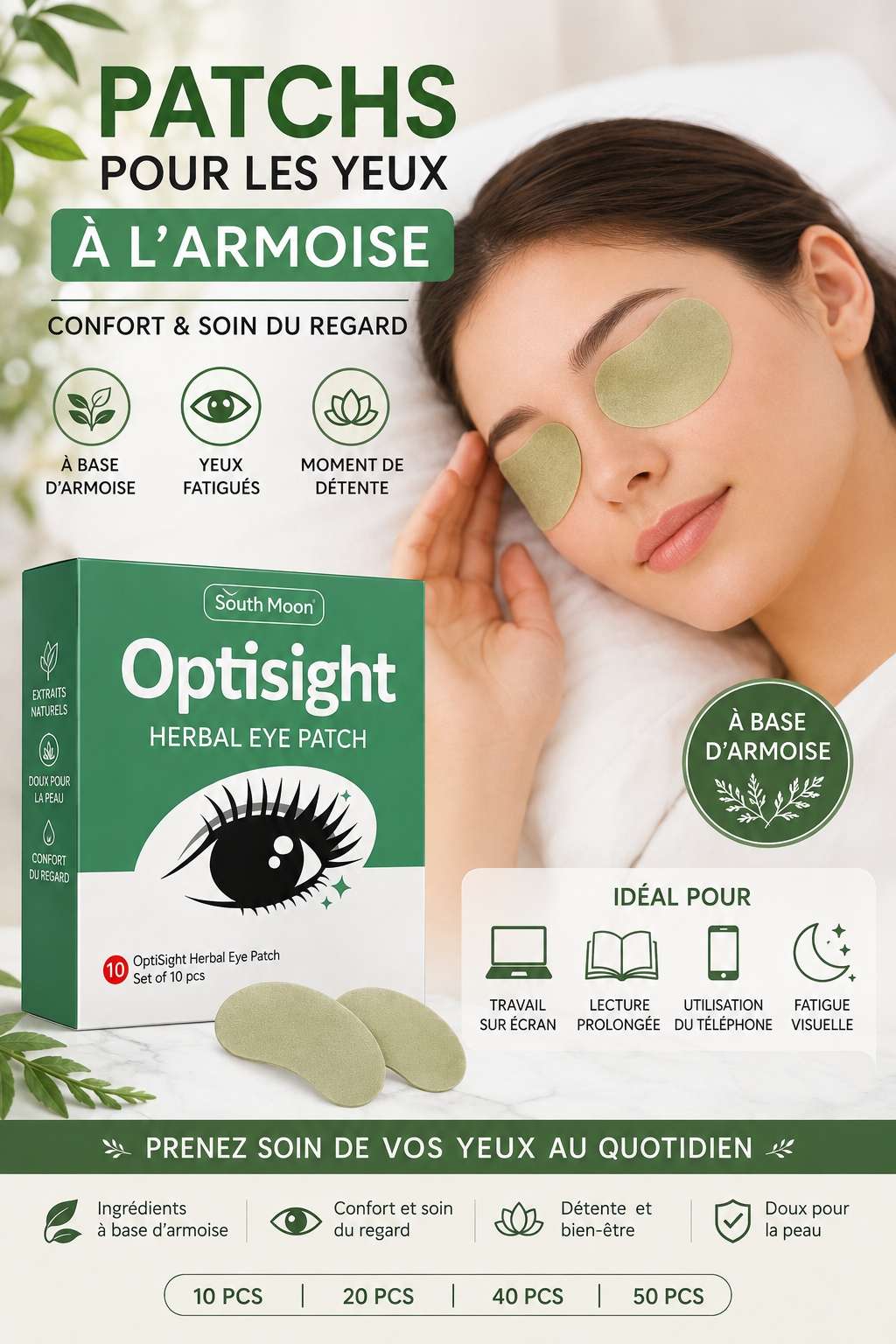 Patchs pour les yeux à l’armoise – Yeux fatigués & confort visuel