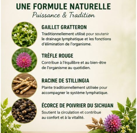 🌿 Drainage Lymphatique – Complexe Végétal Liquide